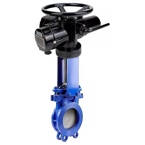 Gate valves DNOVA GVKN1331N-2W-Fb-OST double-sided, interflanged, spindle - non-retractable, body - cast iron GGG40, gate - stainless steel 304, seal - NBR, WENZ, with electric multi-turn actuator MT-N-xEM-O2-380-U1
