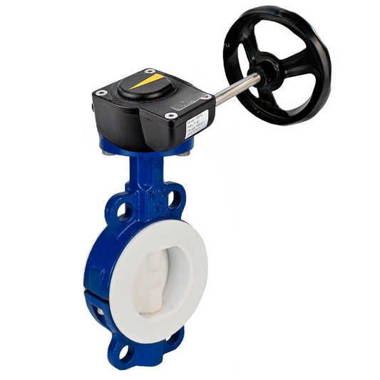 Válvula de mariposa de agua DNOVA WBV3434Pf-2W-Fb-H, material del cuerpo: acero al carbono, material del disco: acero al carbono, sello: PTFE, caja de engranajes HAM RQN