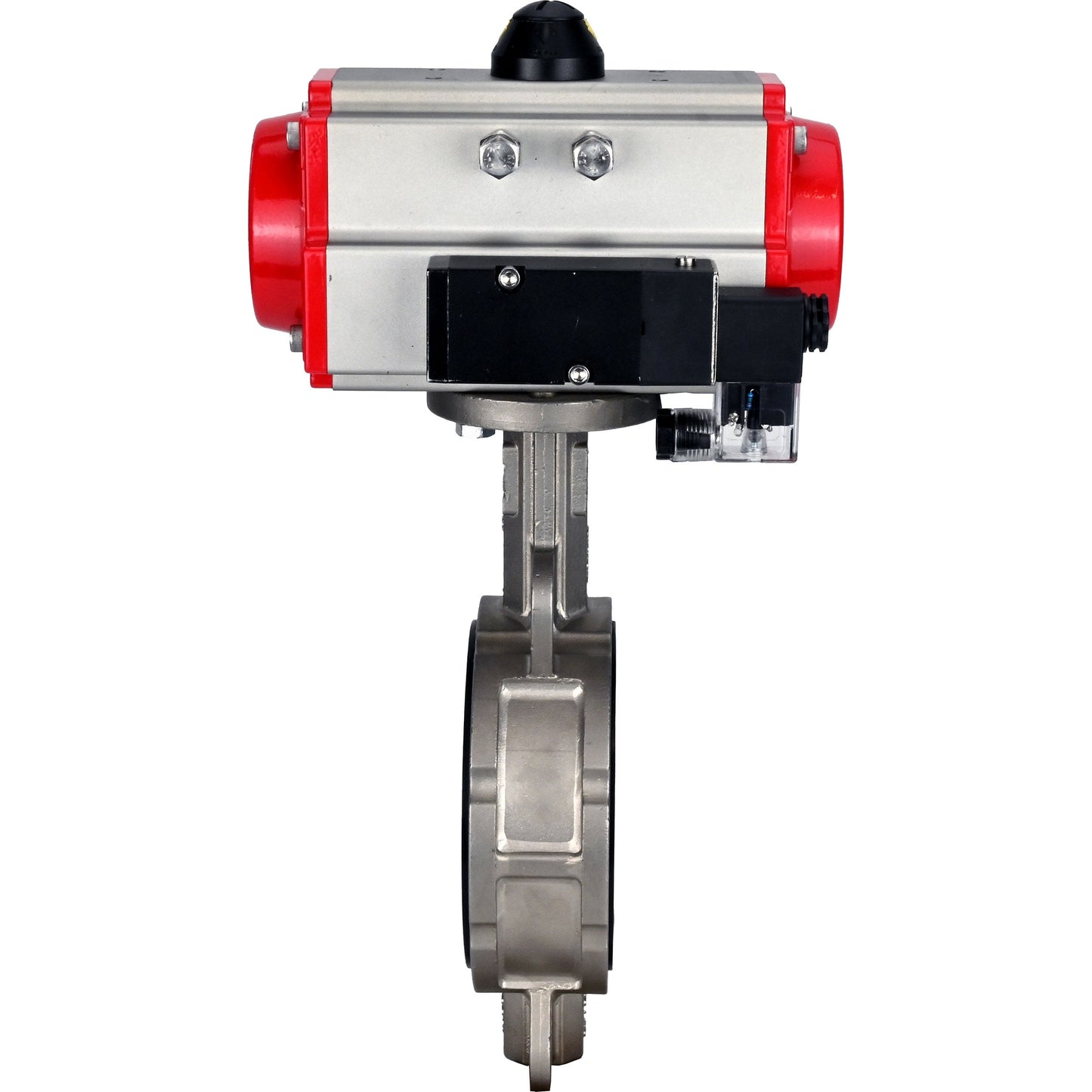 Water Butterfly Valve DNOVA 316l-epdm-da-4m310-24v, body material - stainless steel AISI 316L, disk material - stainless steel AISI 316L, seal - EPDM, pneumatic actuator operated