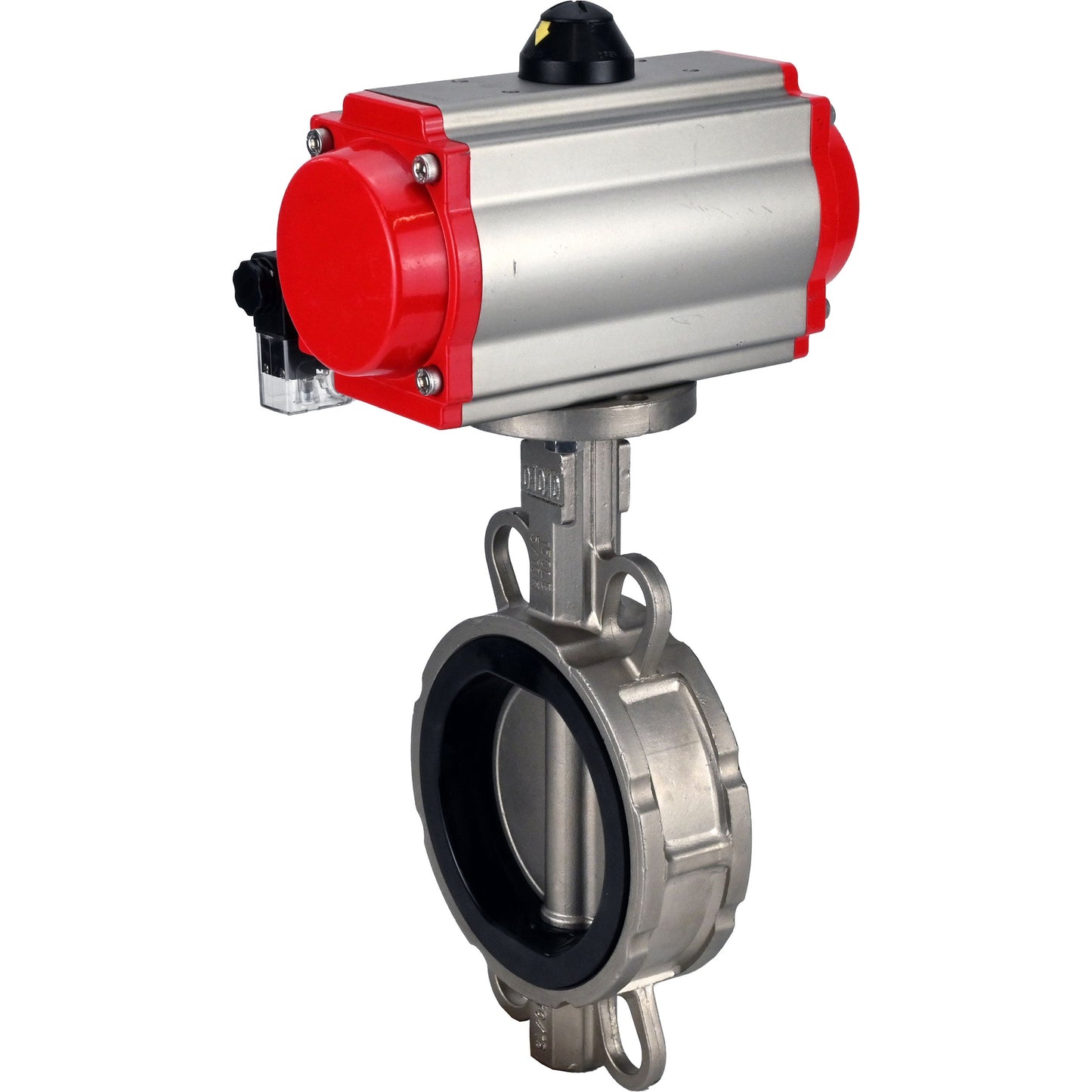 Water Butterfly Valve DNOVA 316l-epdm-da-4m310-110/220, body material - stainless steel AISI 316L, disk material - stainless steel AISI 316L, seal - EPDM, pneumatic actuator operated