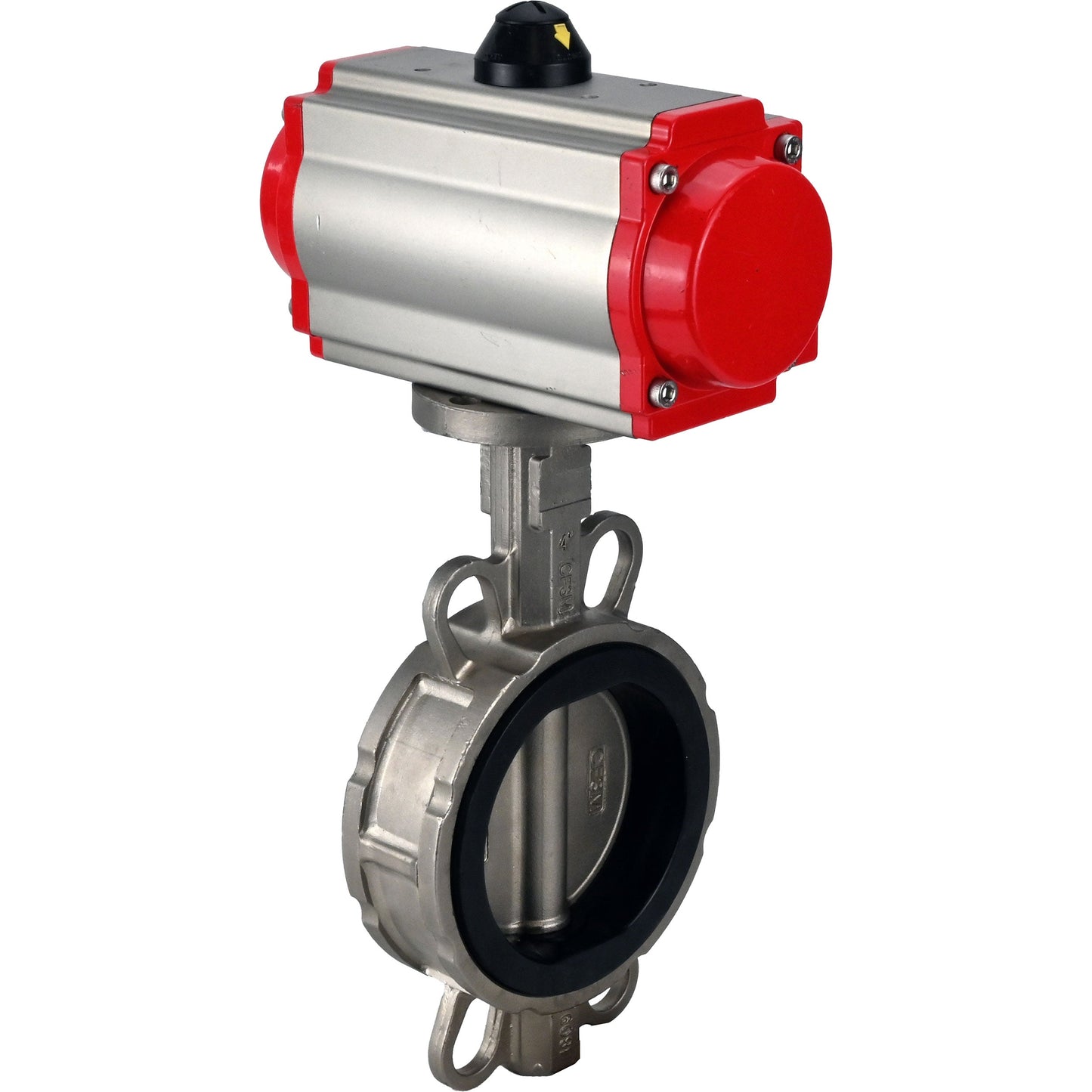 Water Butterfly Valve DNOVA 316l-epdm-da-4m310-110/220, body material - stainless steel AISI 316L, disk material - stainless steel AISI 316L, seal - EPDM, pneumatic actuator operated