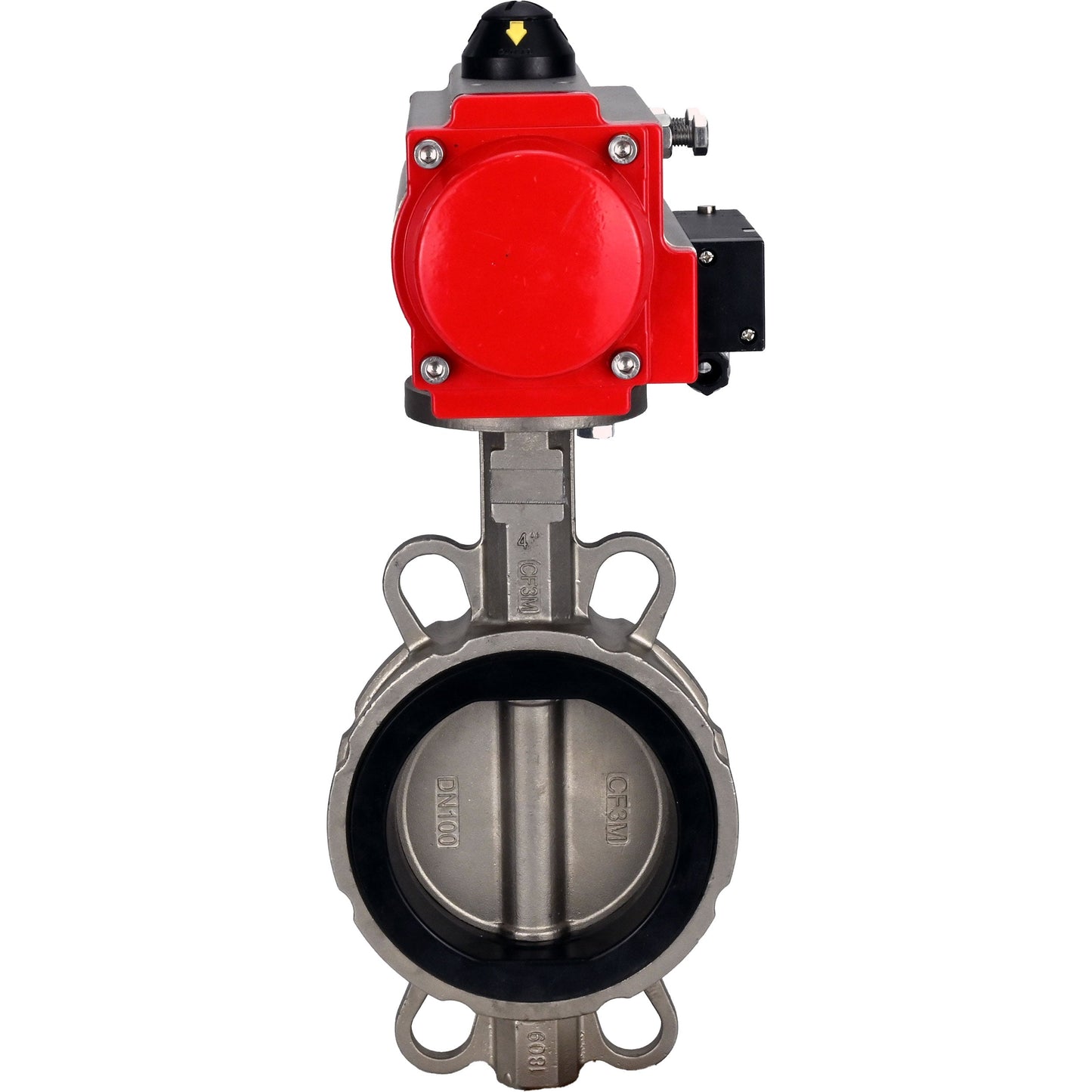 Water Butterfly Valve DNOVA 316l-epdm-sa-4m310-110/220, body material - stainless steel AISI 316L, disk material - stainless steel AISI 316L, seal - EPDM, pneumatic actuator operated
