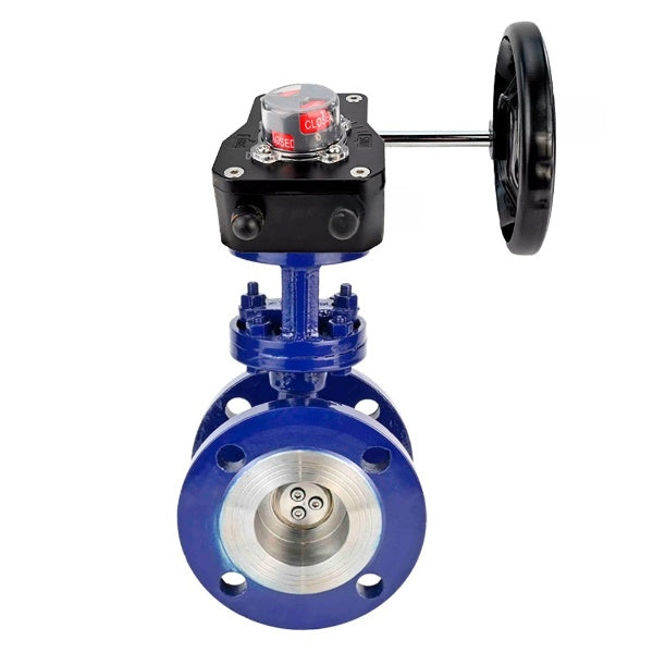 صمام فراشة الماء DNOVA WBV3EX-3432M-1W-F-ISO، مادة الجسم - فولاذ كربوني، مادة القرص - فولاذ مقاوم للصدأ AISI 316، الختم - معدن، علبة التروس HGB RQN