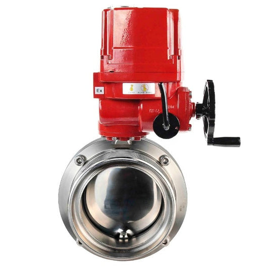 Water Butterfly valves DNOVA WBV3131E-2W-T-H, body material - stainless steel AISI 304, seal - EPDM, with quarter-turn actuator QT-EX-хEM-O2 380V