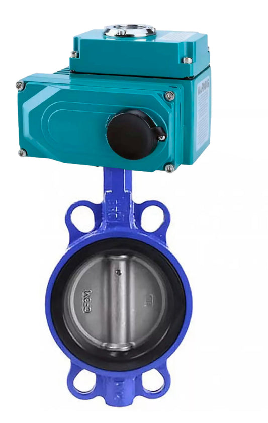 Válvula de mariposa de agua DNOVA WBV1132N-2W-Fb-H, material del cuerpo: hierro fundido GG25/EN-GJL-250, material del disco: acero inoxidable AISI 316L, sello: NBR, actuador eléctrico QT-N-020EM-O1-24VDC-U1 HARK