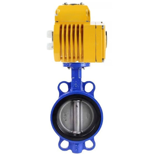 Válvula de mariposa de agua DNOVA WBV1616N-2W-Fb-H, material del cuerpo: hierro fundido QT450, material del disco: hierro fundido QT450, sello: NBR, actuador eléctrico QT-N-EM-O1-220VAC-U1 220V
