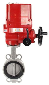 Válvula de mariposa de agua DNOVA WBV3131E-2W-Fb-H, material del cuerpo: acero inoxidable AISI 304, material del disco: acero inoxidable AISI 304, junta: EPDM, actuador eléctrico QT-EX-xEM-O2 220V