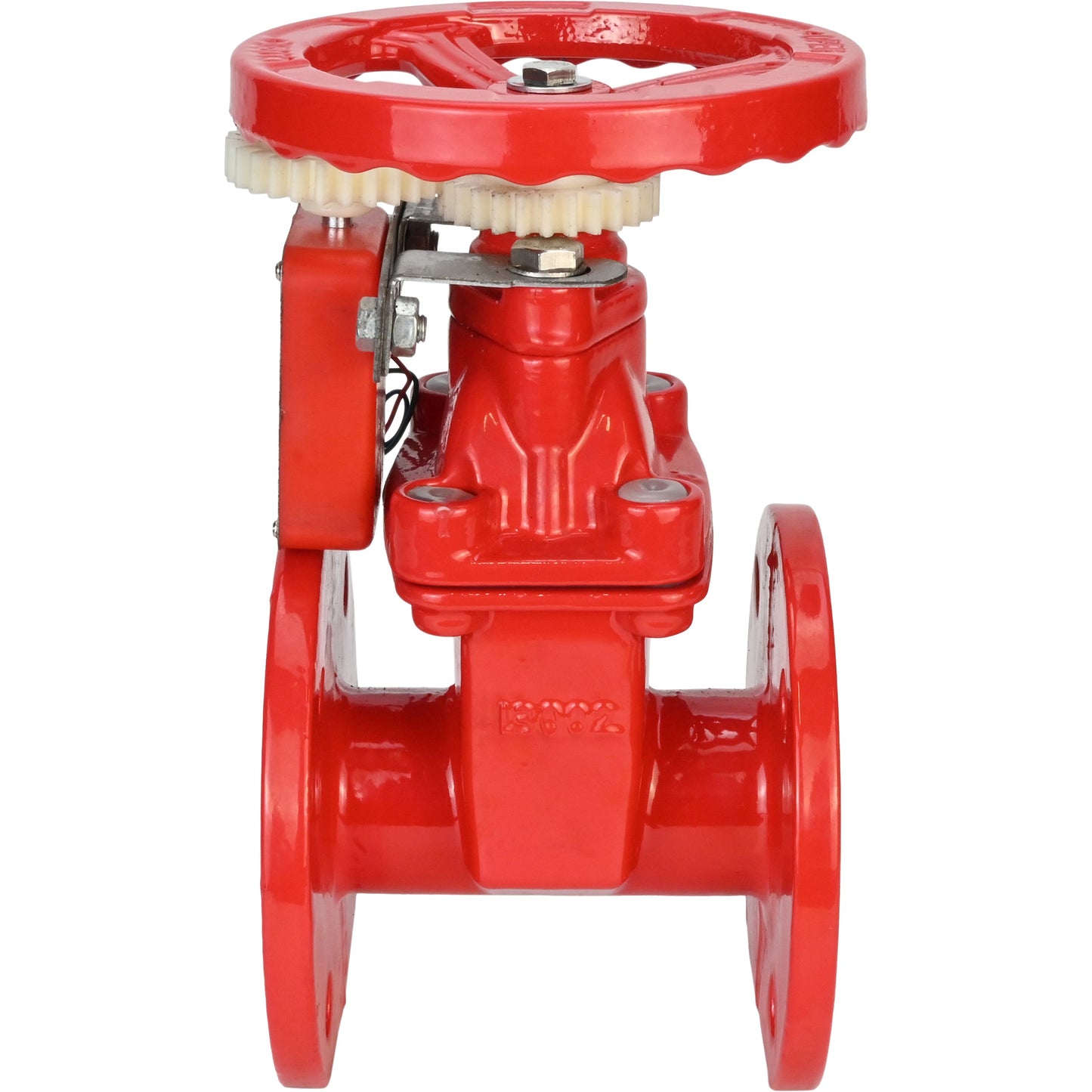 Wedge gate valve DNOVA GVWN1414S-2W-F-S, body material - cast iron GGG50, wedge material - cast iron + silicon, seal - silicon, handwheel, color - red