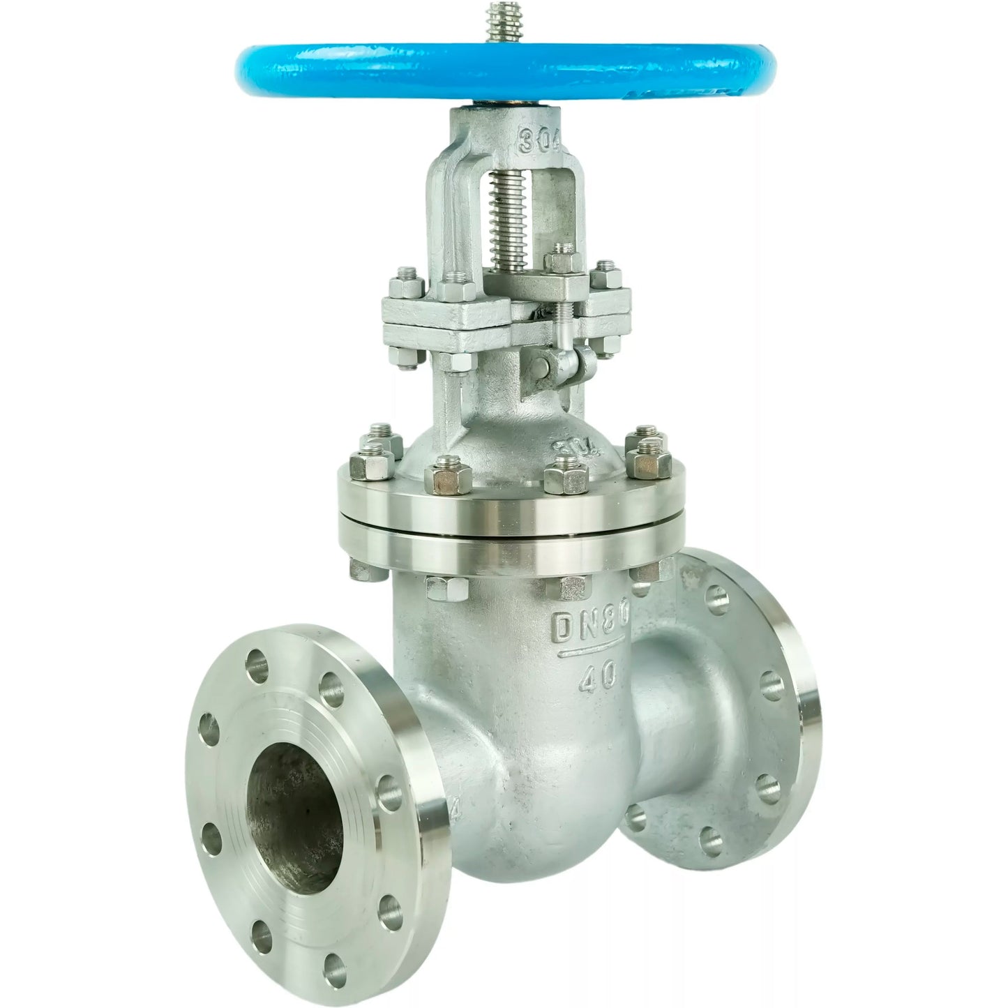 Wedge gate valve DNOVA GAIR GVWR3131M-2W-F-S, body material - stainless steel AISI 304, wedge material - stainless steel AISI 304, seal - metal, handwheel
