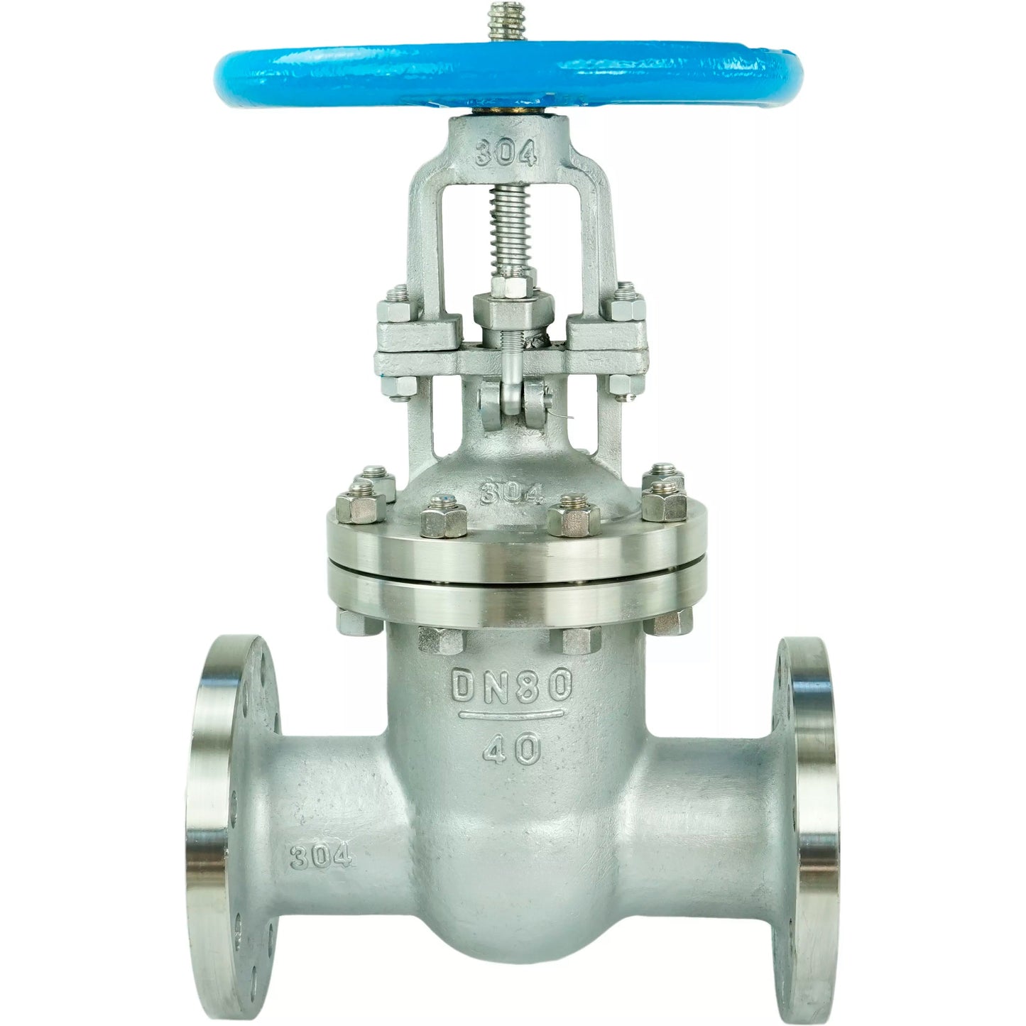 Wedge gate valve DNOVA GAIR GVWR3131M-2W-F-S, body material - stainless steel AISI 304, wedge material - stainless steel AISI 304, seal - metal, handwheel