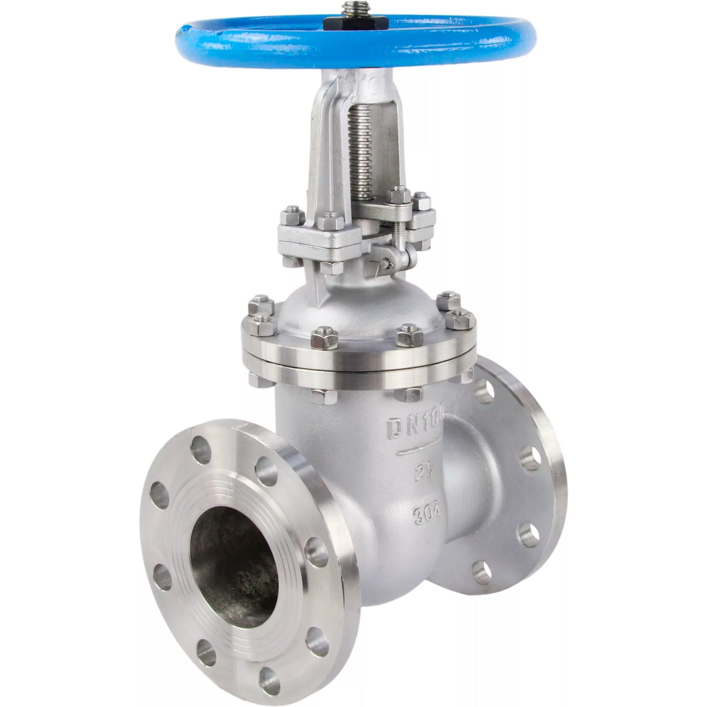 Wedge gate valve DNOVA GAIR GVWR3131M-2W-F-S, body material - stainless steel AISI 304, wedge material - stainless steel AISI 304, seal - metal, handwheel