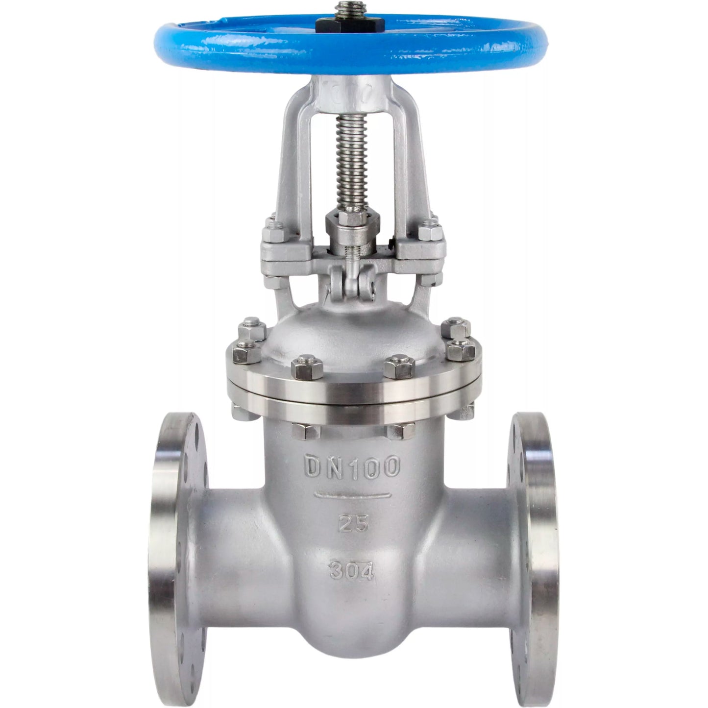 Wedge gate valve DNOVA GAIR GVWR3131M-2W-F-S, body material - stainless steel AISI 304, wedge material - stainless steel AISI 304, seal - metal, handwheel