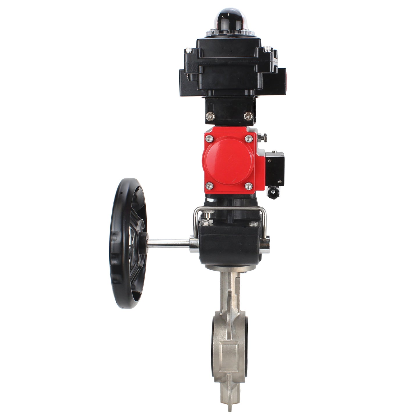 Water butterfly valve DNOVA 316L-316L-EPDM body material - stainless steel aisi 316l, disk material - stainless steel AISI 316L, seal - EPDM with pneumatic actuator DNOVA DA, with pneumatic distributor 4M310-08 220V, limit switch block APL-410N EX