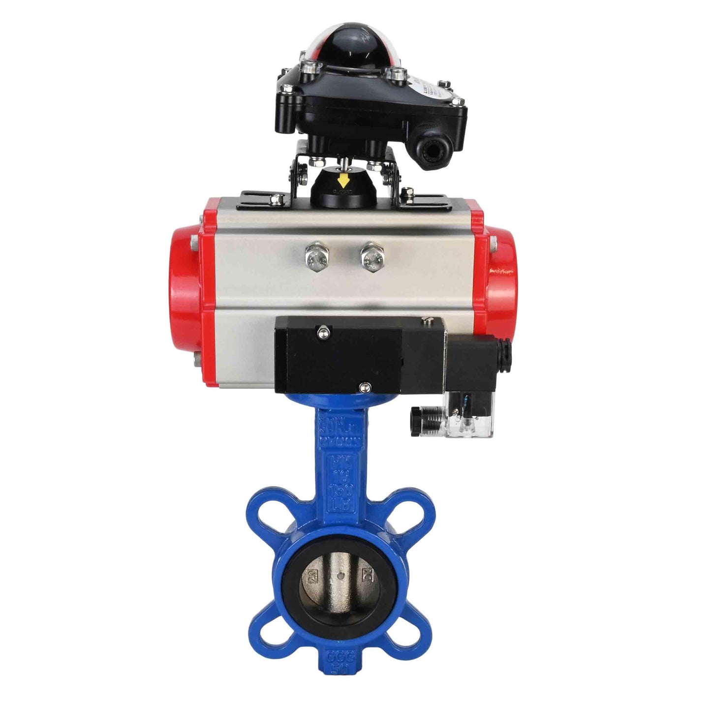Water Butterfly Valve DNOVA g50-g40-epdm-DNOVA-da-4m310-110/220v-apl-210n, body material - cast iron GGG50, disk material - cast iron GGG40, seal - EPDM, pneumatic actuator operated