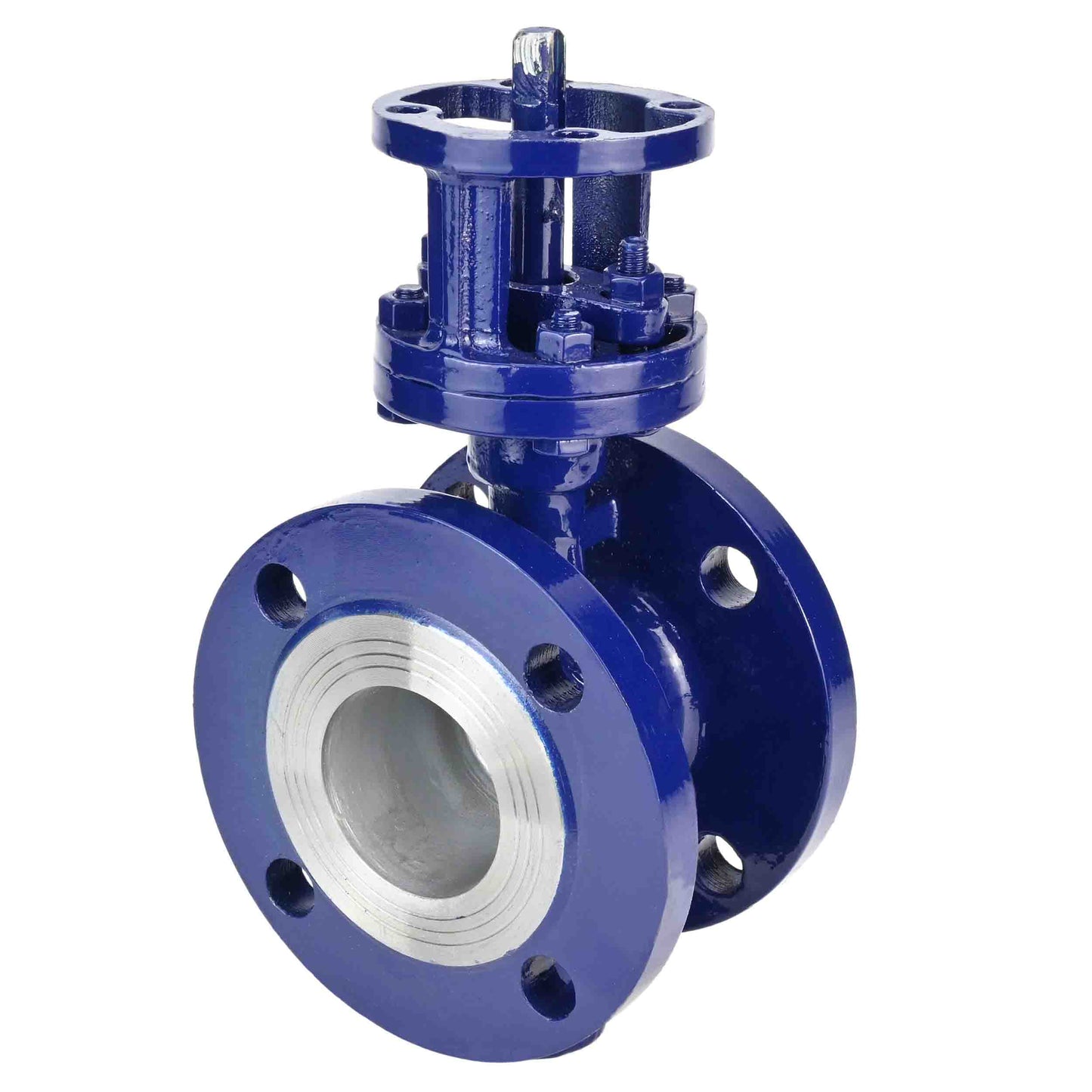 Water Butterfly Valve DNOVA WBV3EX-3431M-1W-F-ISO, body material - carbon steel, disk material - stainless steel AISI 304, seal - metal, stem only