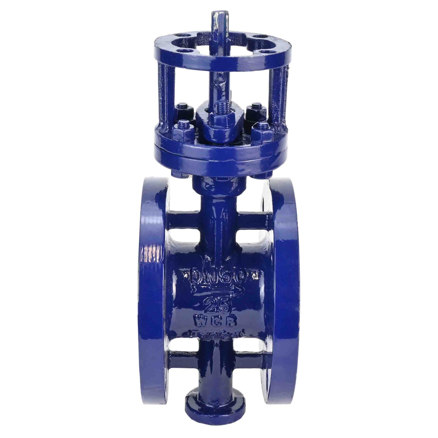 Water Butterfly Valve DNOVA WBV3EX-3431M-1W-F-ISO, body material - carbon steel, disk material - stainless steel AISI 304, seal - metal, stem only