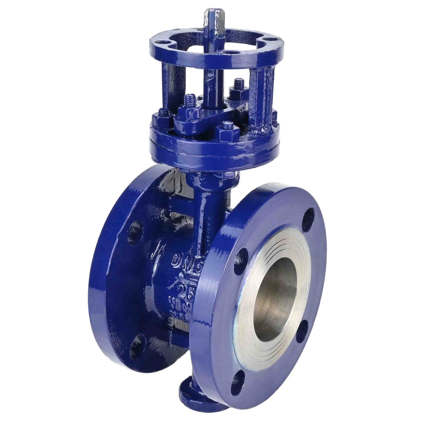Water Butterfly Valve DNOVA WBV3EX-3431M-1W-F-ISO, body material - carbon steel, disk material - stainless steel AISI 304, seal - metal, stem only