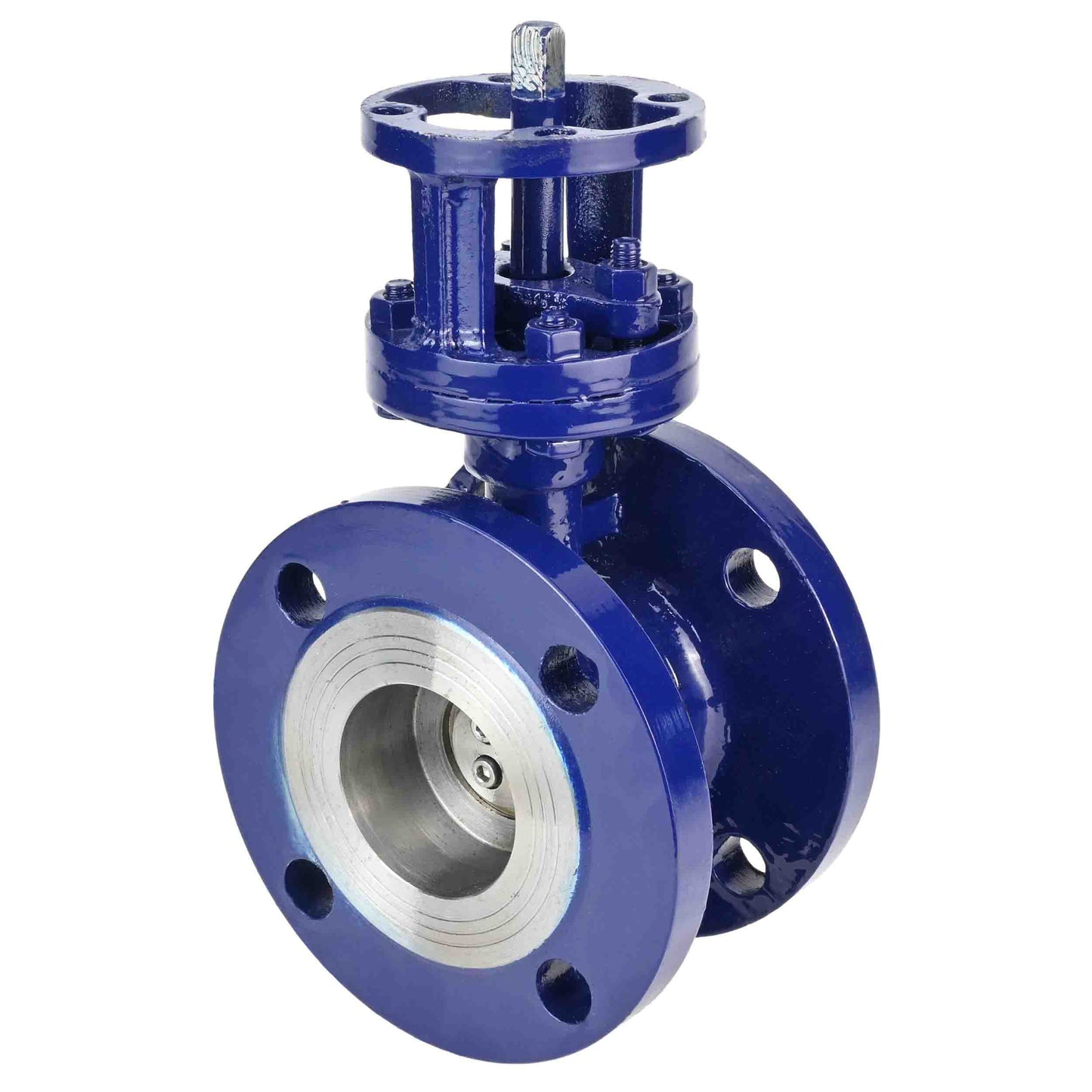 Water Butterfly Valve DNOVA WBV3EX-3431M-1W-F-ISO, body material - carbon steel, disk material - stainless steel AISI 304, seal - metal, stem only