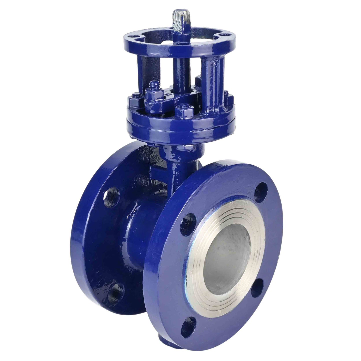Water Butterfly Valve DNOVA WBV3EX-3431M-1W-F-ISO, body material - carbon steel, disk material - stainless steel AISI 304, seal - metal, stem only