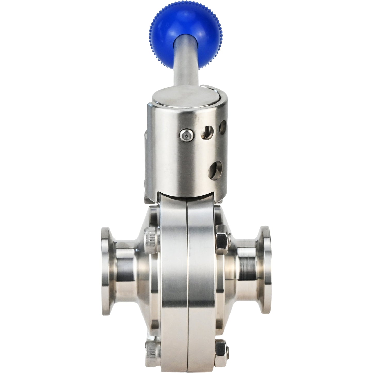 Water Butterfly Valve DNOVA WBV3131E-2W-C-H, body material - Stainless steel AISI 304, disk material - Stainless steel AISI 304, seal - EPDM, connection - clamp, handle