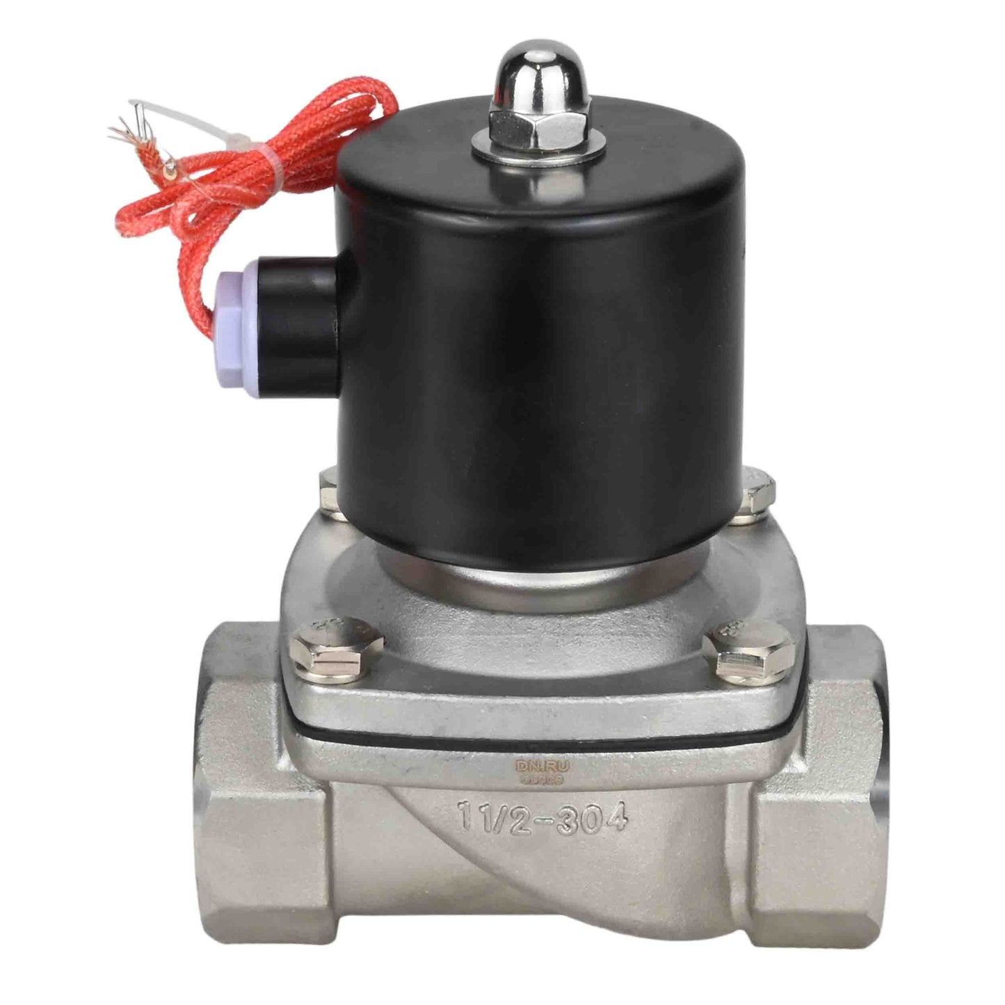 Two way normally closed direct acting electric solenoid valve DNOVA VS2W-101E-NC EPDM 24V, body material - stainless steel AISI 304, seal - EPDM