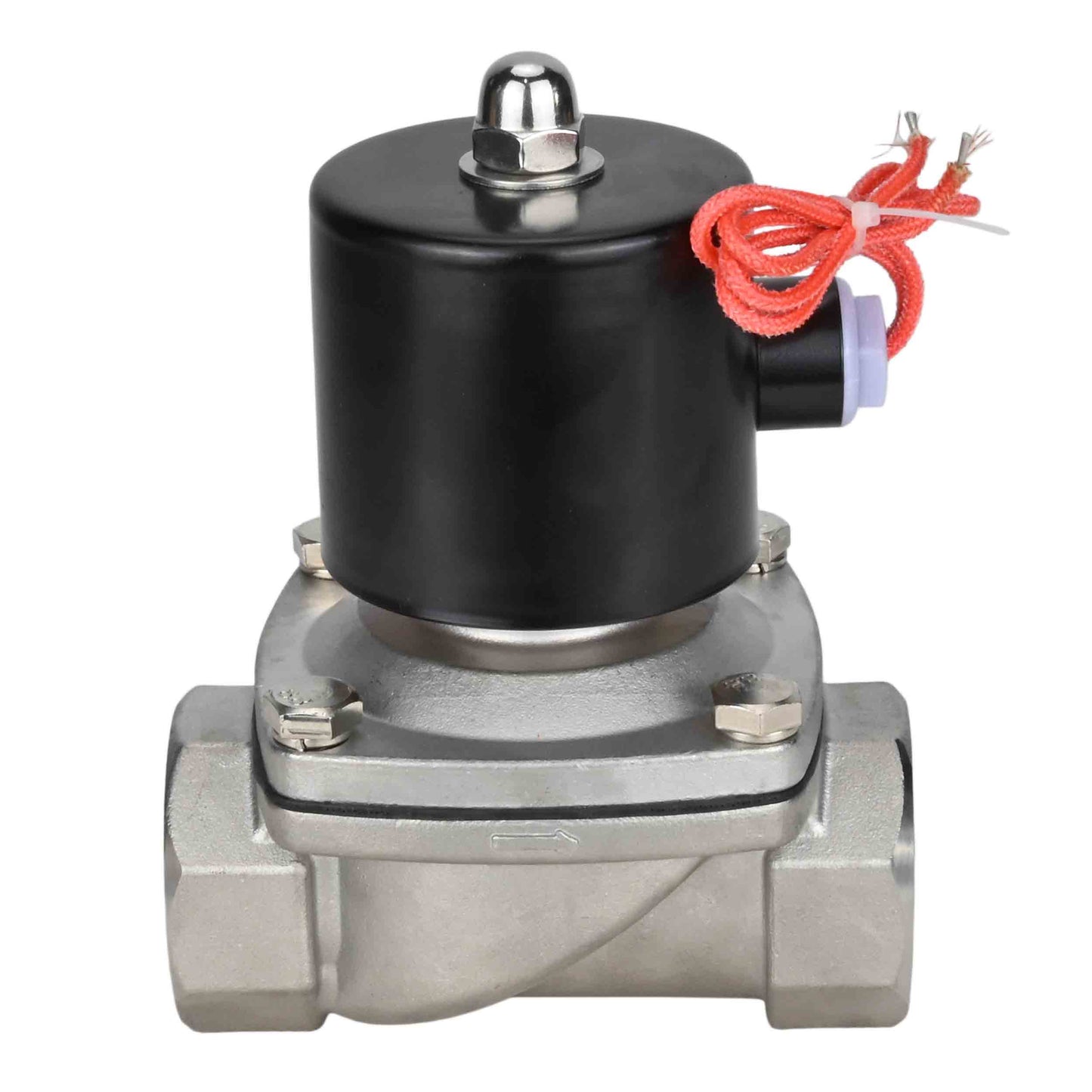 Two way normally closed direct acting electric solenoid valve DNOVA VS2W-101E-NC EPDM 24V, body material - stainless steel AISI 304, seal - EPDM
