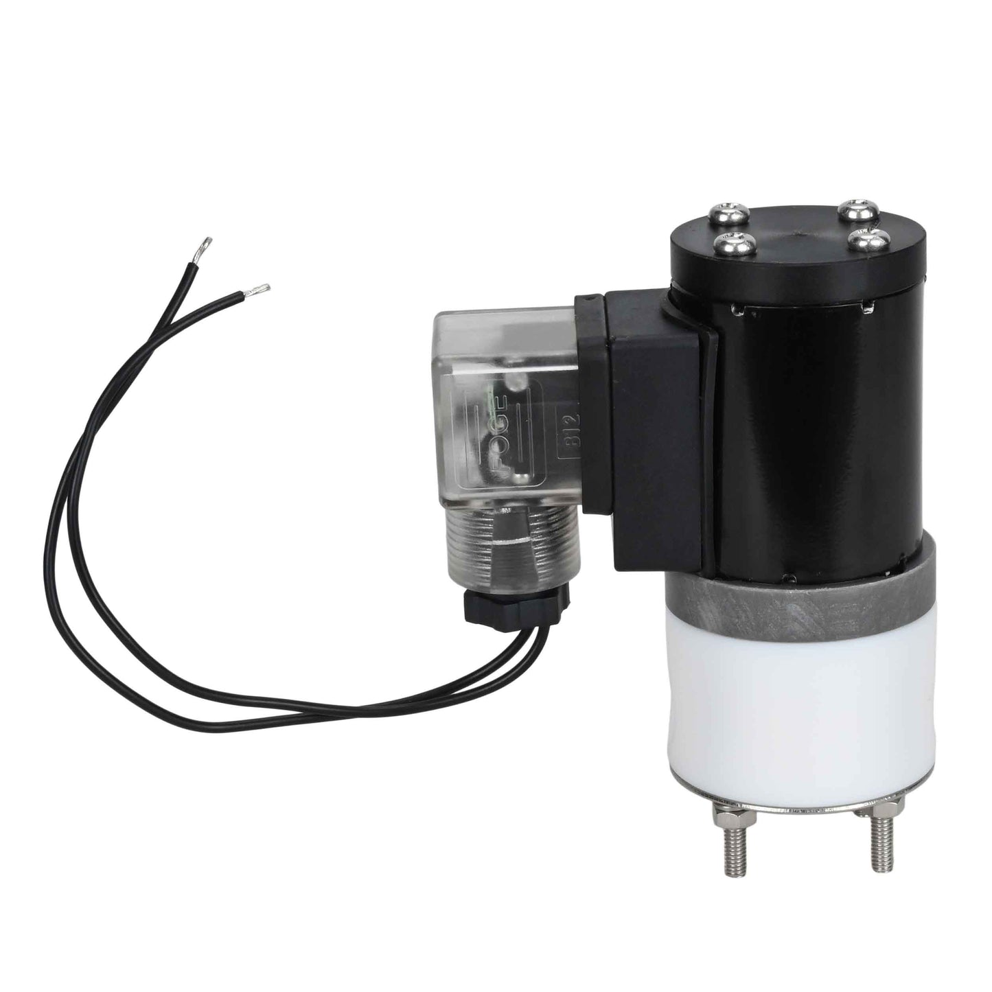 Two way normally closed direct acting electric solenoid valve DNOVA DHF11-РќР— PTFE VITON G 110/220V, body material - PTFE, seal - Viton