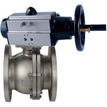 Ball valves DNOVA BV3232P(2pc)-FP-F-ISO-H DN80-100 16 bar, full bore with pneumatic actuator DNOVA PA-DA-105-1 double acting
