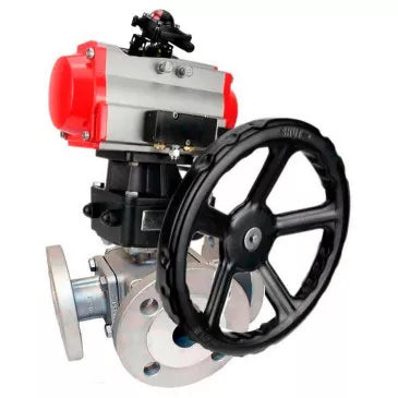 Ball valves DNOVA BV3232P(4pc)-FP-3WL-F-ISO-H 16 bar full bore, flanged, stainless steel body. steel SS316, ISO flange F03/F04-F10/F12, square 9x9-19x19, with pneumatic drive PA-DA, mon/distributor 4M310-08 220V, BKV APL-210N and Doubler MON3-700-T38-I