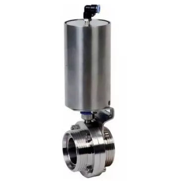 Pneumatic actuator with return springs DNOVA PA-SA-85 for food seals WBV3131E(S)-2W-W/T/C-H, square 10mm, 22Nm