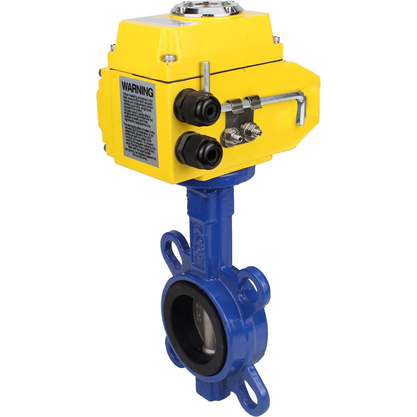 Water Butterfly Valve DNOVA ggg50-316l-epdm-DNOVA-110/220, body material - cast iron GGG50, disk material - stainless steel AISI 316L, seal - EPDM, electric actuator operated