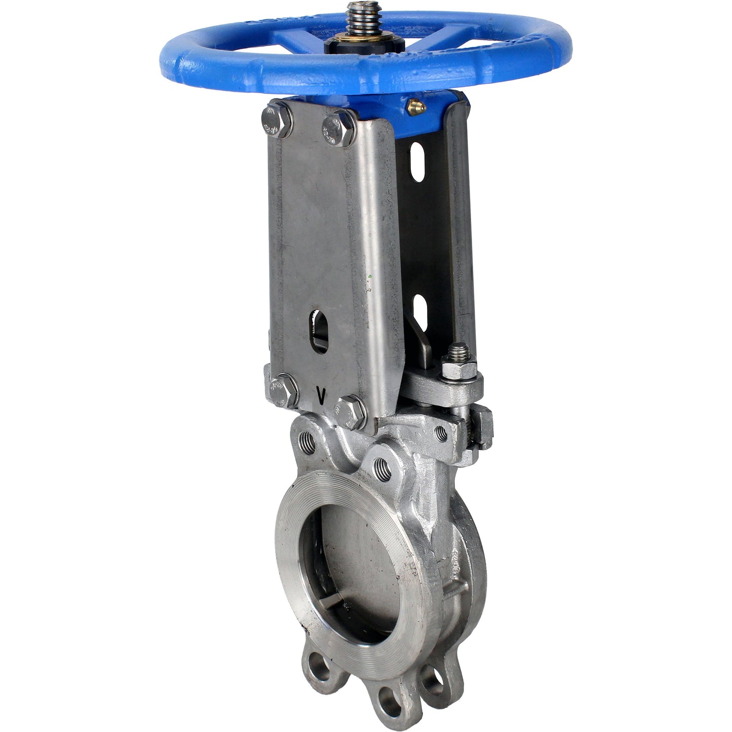 Knife gate valve DNOVA GVKR3131E-1W-Fb-S, body material - stainless steel AISI 304, knife material - stainless steel AISI 304, seal - EPDM, handwheel