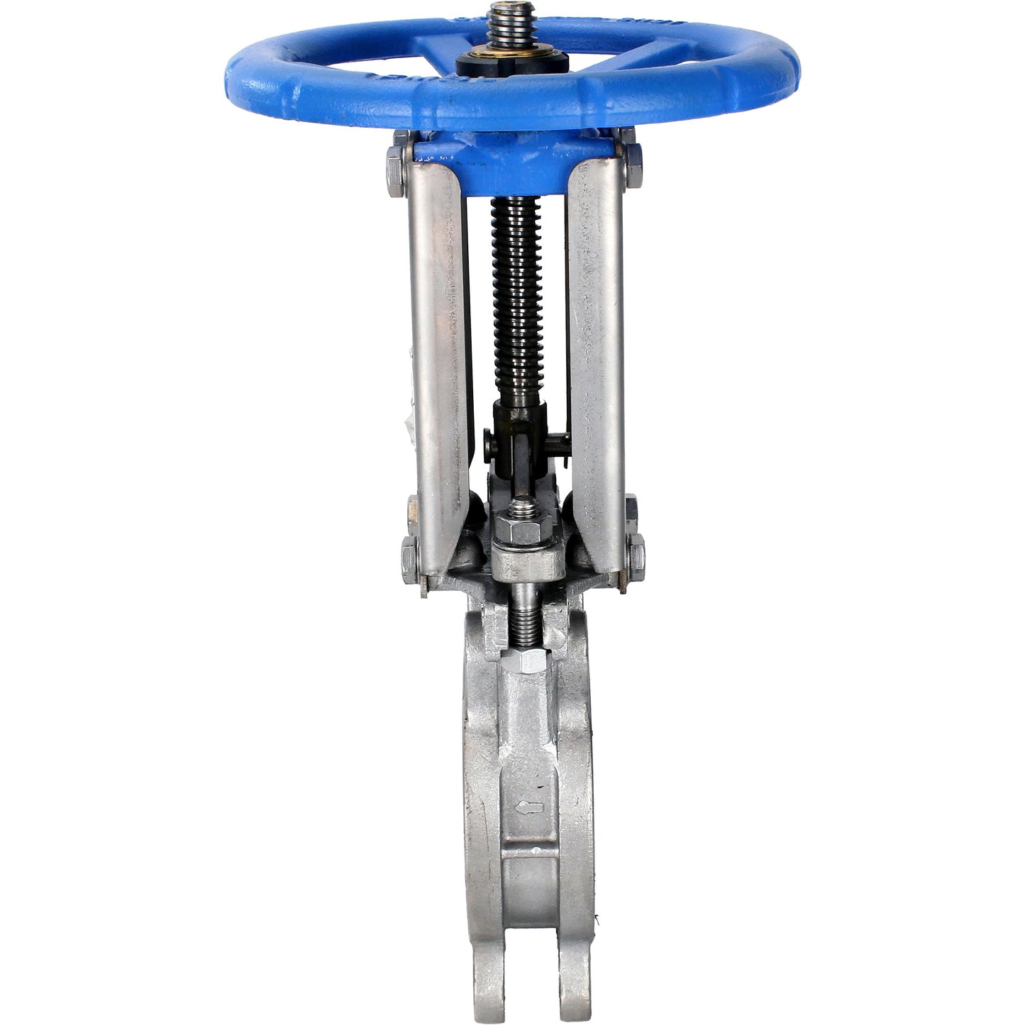 Knife gate valve DNOVA GVKR3131E-1W-Fb-S, body material - stainless steel AISI 304, knife material - stainless steel AISI 304, seal - EPDM, handwheel