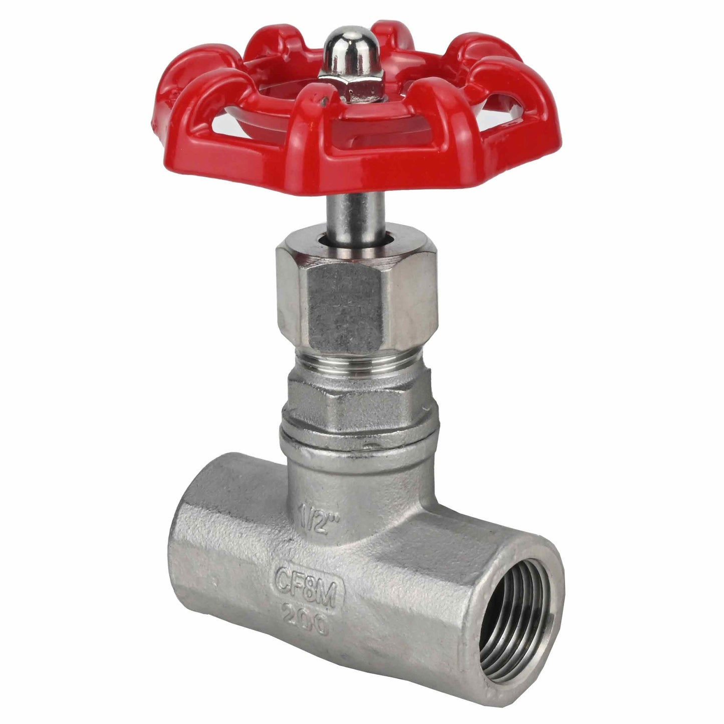 Stop Valve DNOVA VSO3131P-1W-T-S, body material - stainless steel AISI 304, disk material - stainless steel, seal - PTFE, threaded