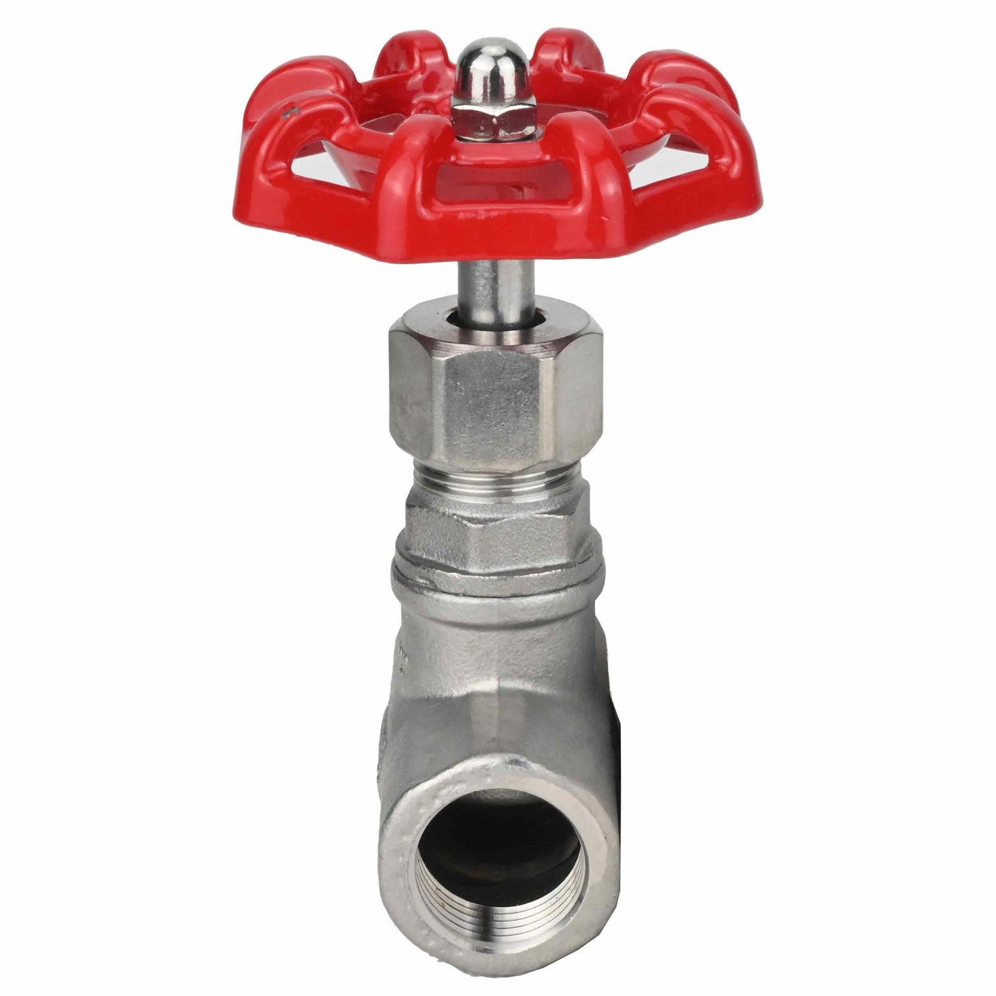 Stop Valve DNOVA VSO3131P-1W-T-S, body material - stainless steel AISI 304, disk material - stainless steel, seal - PTFE, threaded