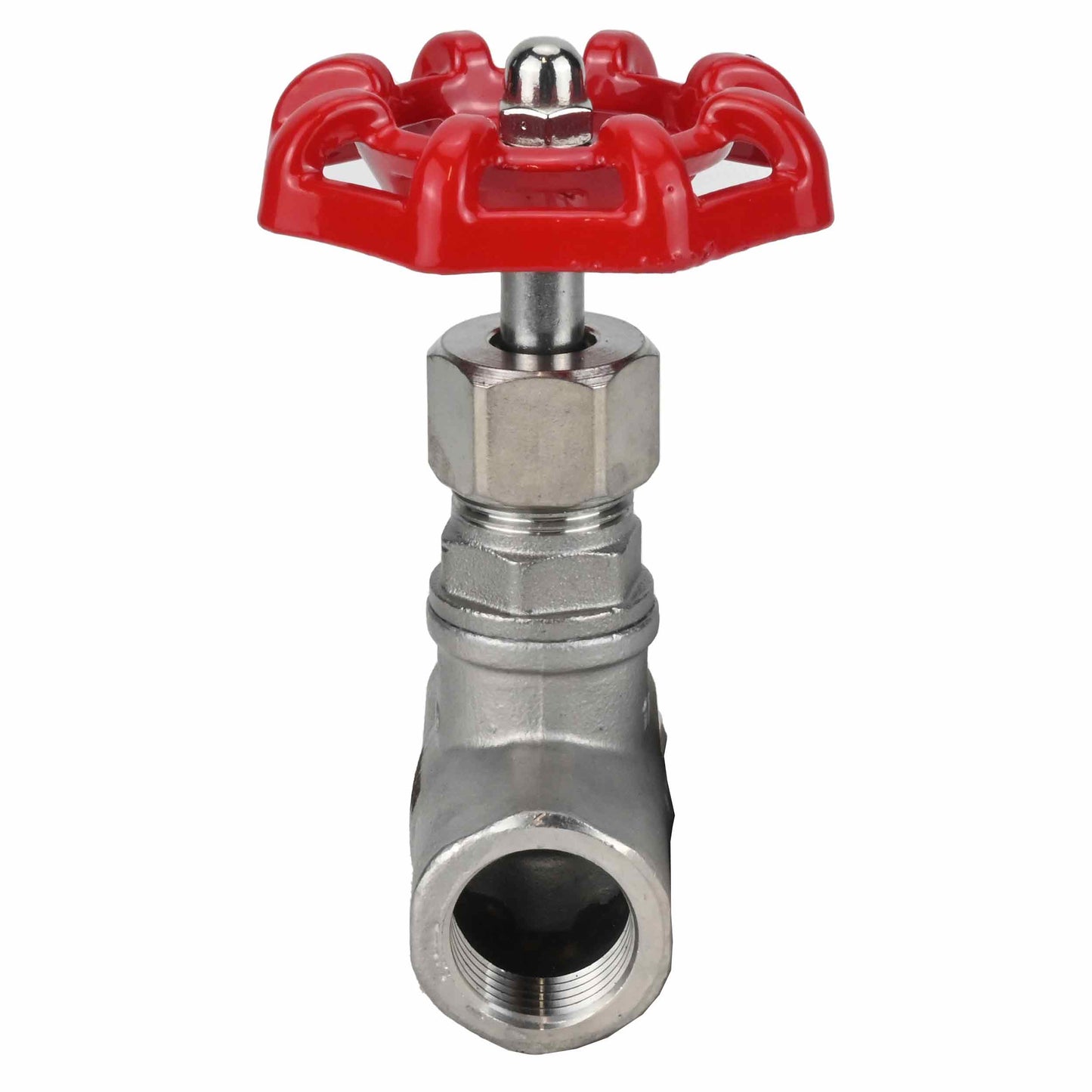 Stop Valve DNOVA VSO3131P-1W-T-S, body material - stainless steel AISI 304, disk material - stainless steel, seal - PTFE, threaded