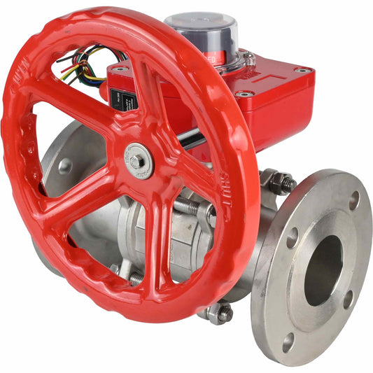 Stainless steel ball valve DNOVA ksfpt-304-180-hgbf, body material - stainless steel AISI 304, ball material - stainless steel AISI 304, seal - PTFE, handle operated