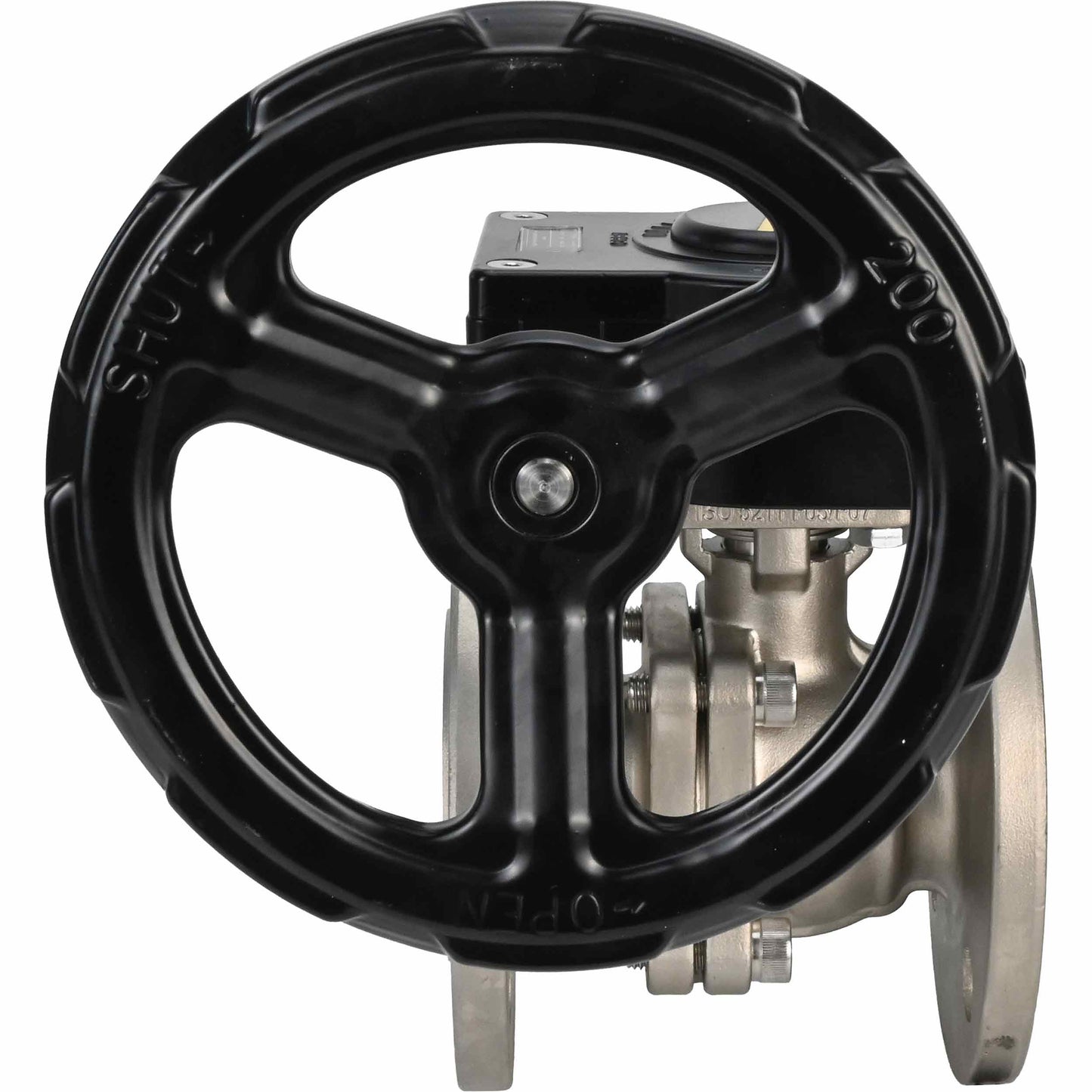 Válvula de bola de acero inoxidable DNOVA kchfp ham, material del cuerpo - acero inoxidable AISI 316L, material de la bola - acero inoxidable AISI 316L, junta - PTFE, accionada por maneta