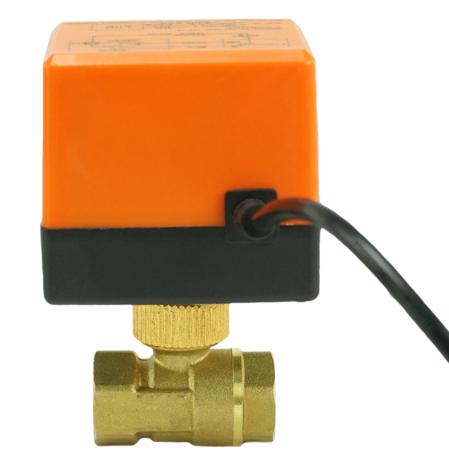 Brass ball valve Threaded standard port DNOVA BV0030NP-SP-T-ED PN16 with electric actuated 220VAC without limit switches
