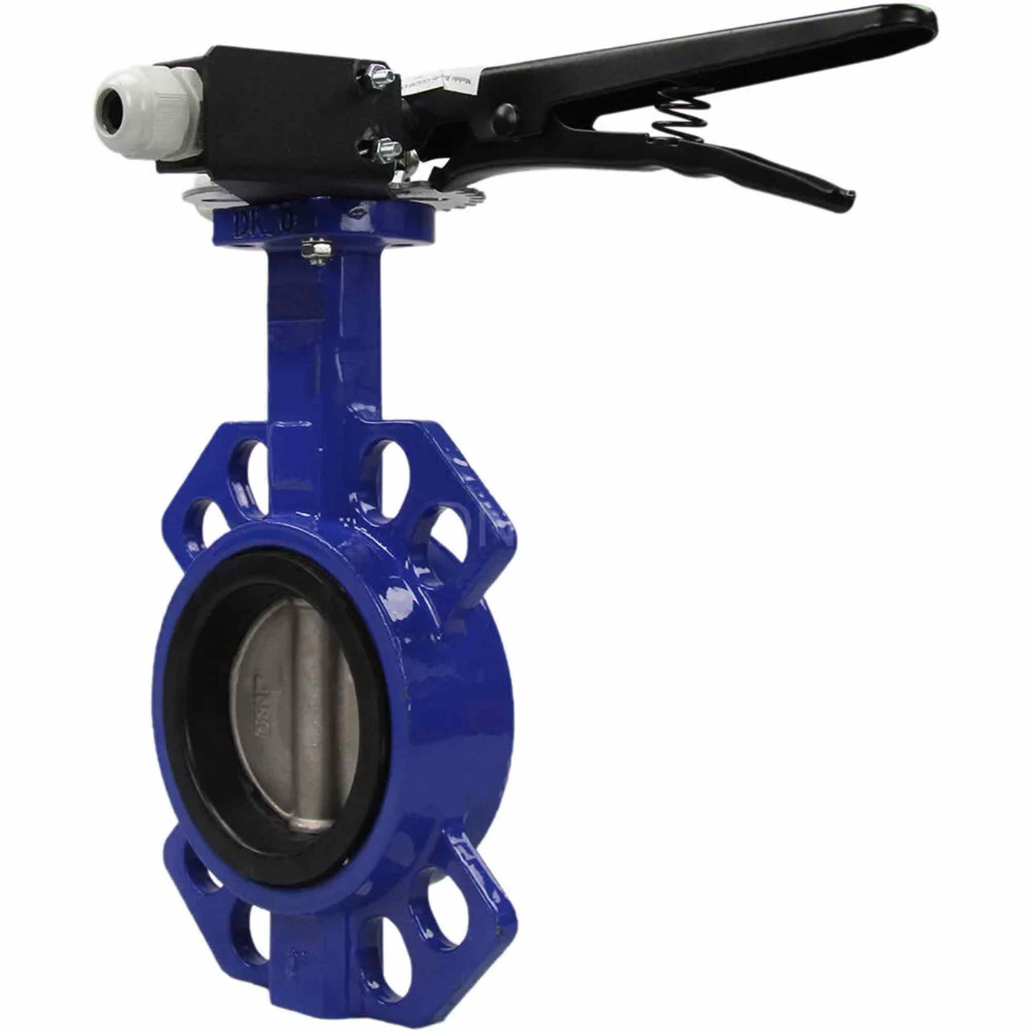 Water Butterfly Valve DNOVA WCB-316L-VITON body material - Carbon steel WCB, disk material - Stainless steel aisi 316l, seal - Viton with handle, two limit switches LS-103 250V and a bracket for mounting limit switches