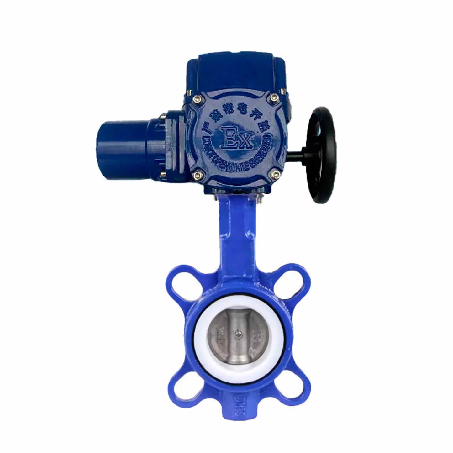 Water Butterfly Valve DNOVA WCB-316L-PTFE body material - Carbon steel WCB, disk material - Stainless steel AISI 316L, seal - PTFE with 1/4-turn electric actuator DNOVA QT-W (M) EX 220V