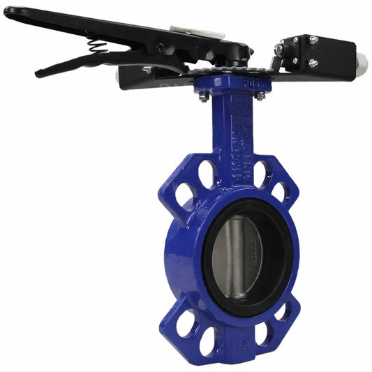 Water Butterfly Valve DNOVA WCB-316L-VITON body material - Carbon steel WCB, disk material - Stainless steel aisi 316l, seal - Viton with handle, two limit switches LS-103 250V and a bracket for mounting limit switches