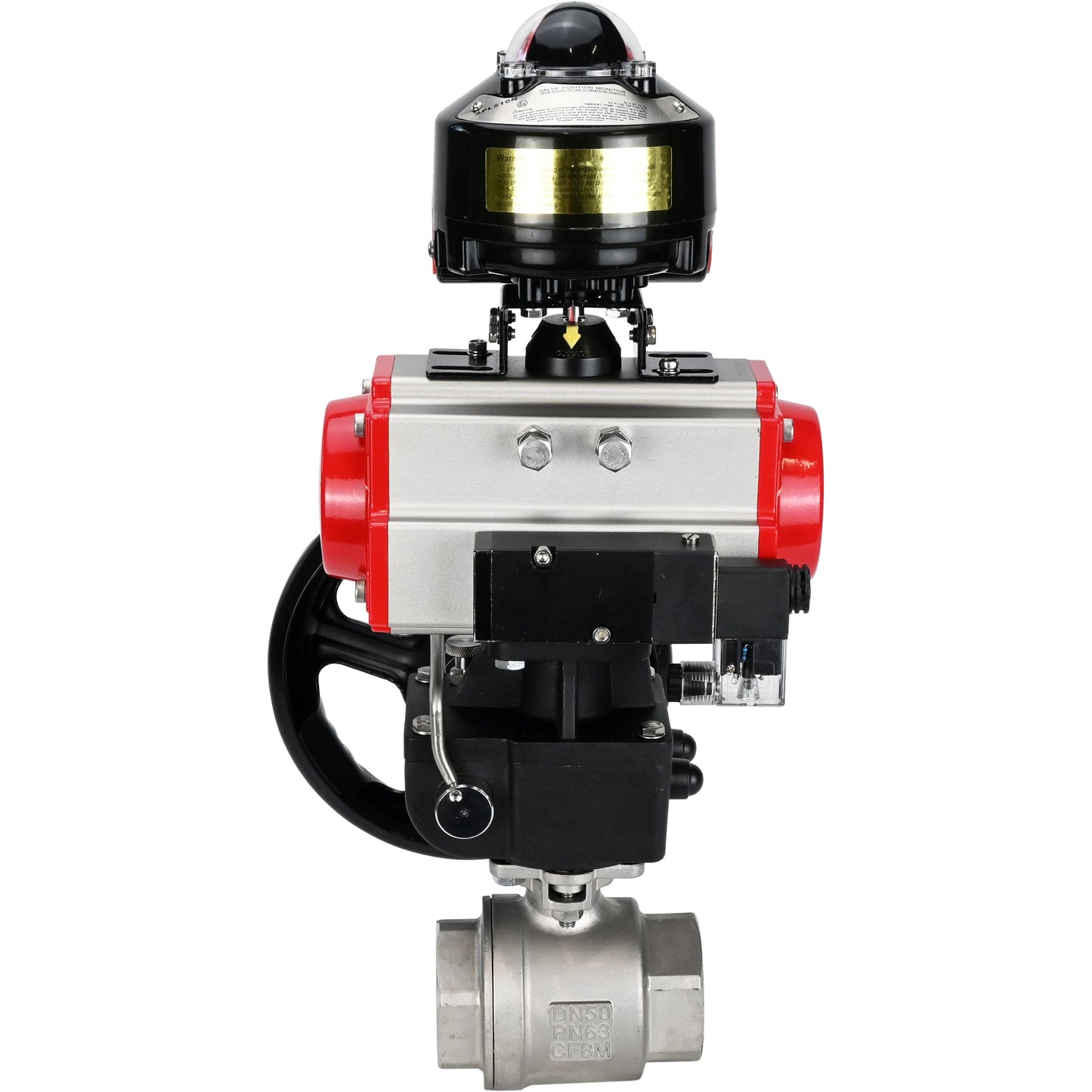 Ball valves DNOVA BV3232P(2pc)-FP-T-ISO-H threaded, full bore, stainless steel body. steel SS316, seal - PTFE, with pneumatic drive DNOVA PA-DA 052-105 pneumatic distributor 4M310-08 220V gearbox MON LSU APL-510N-EX