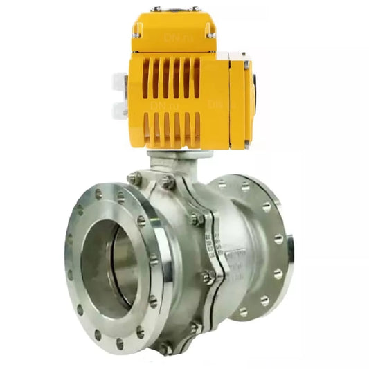 Ball valves DNOVA BV3232P(2pc)-FP-F-ISO-R DN200 16 bar full bore flanged, body - stainless steel 316, with 1/4-turn electric drive DNOVA QT-N-EM-O1-24VDC-U1 24V