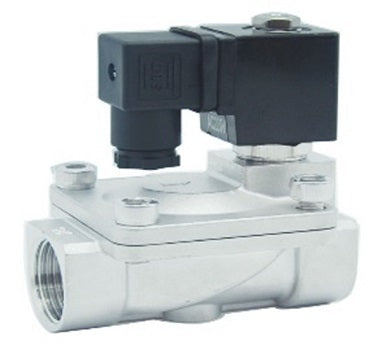 Électrovanne à deux voies normalement fermée à action indirecte DNOVA DHD31-S-NC NBR G 0543 24V, matériau du corps - acier inoxydable AISI 316, joint - NBR