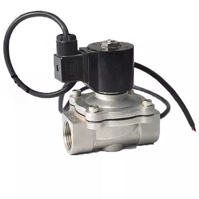 Électrovanne à deux voies normalement fermée à action directe DNOVA DHDF11-S-NC F 110/220V, matériau du corps - acier inoxydable AISI 304, joint - NBR