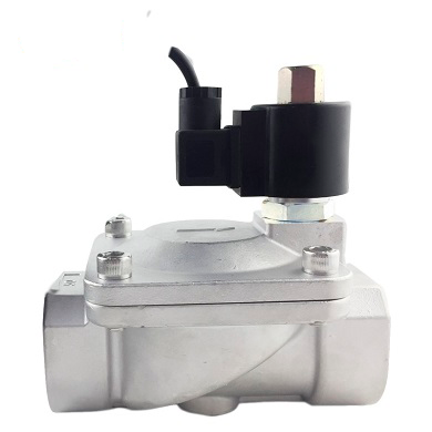 Électrovanne à deux voies normalement ouverte à action indirecte DNOVA DHDF21-NO-S 110/220V, matériau du corps - acier inoxydable AISI 304, joint - Viton
