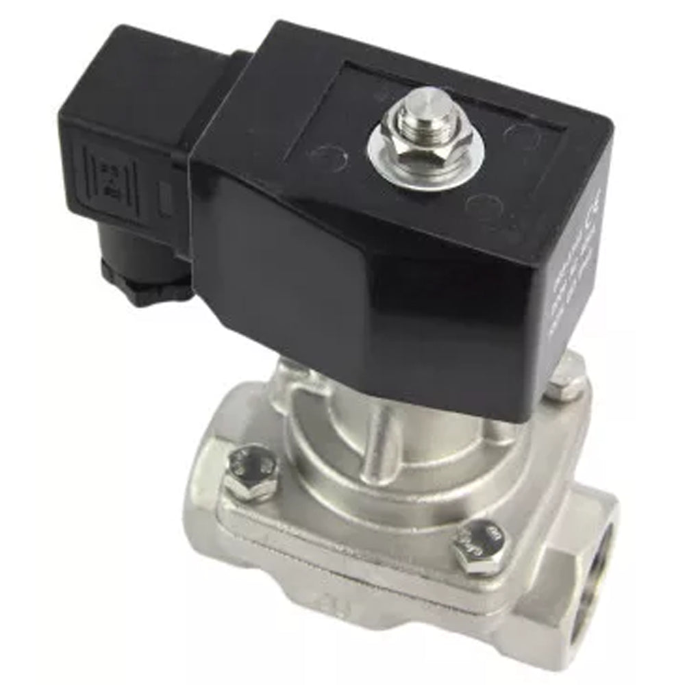 Two way normally closed Semi-direct acting electric solenoid valve DNOVA DHP21-S-РќР— SS304 G YS-018 110/220V, body material - stainless steel AISI 304, seal - PTFE