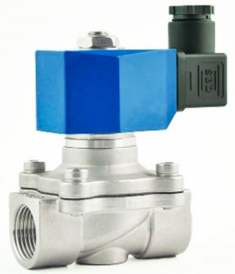 Électrovanne à deux voies normalement fermée à action directe DNOVA DW21-SS316-NC 316 VITON G SD01B 24V, matériau du corps - acier inoxydable AISI 316, joint - Viton