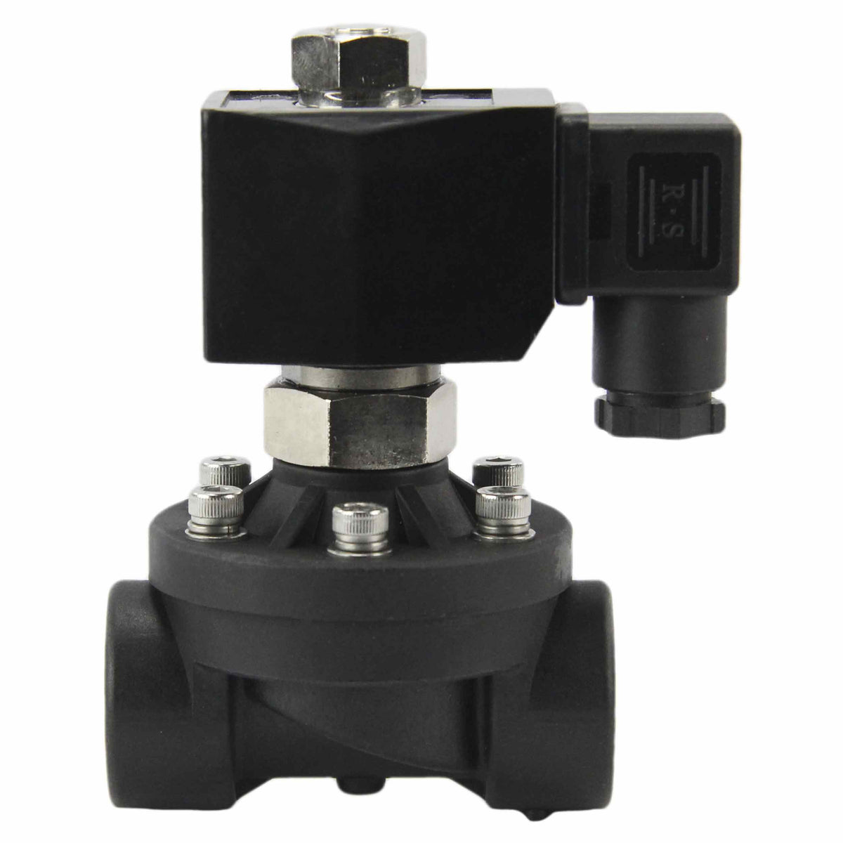 Électrovanne à deux voies normalement fermée à action semi-directe DNOVA DW-51-NC NBR G 24V, matériau du corps - nylon 66, joint - NBR